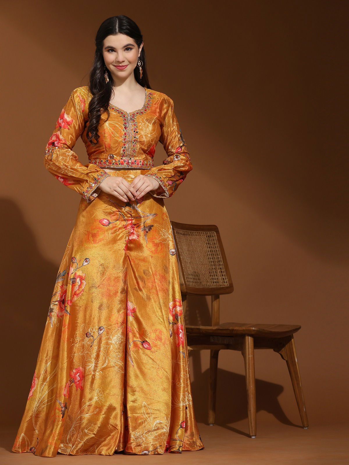 Amoha Trendz C345 Readymade Crop Top With Palazzo Catalog
